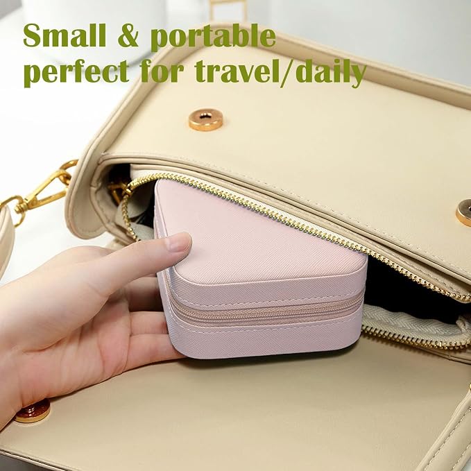 Travel Jewelry Case Bridesmaid Gifts Box,12 Pack Small Jewelry Box Mini Jewelry Organizer,PU Leather Portable Earring Storage Box for Women Girls Bridesmaid Proposal Gifts - Image 4