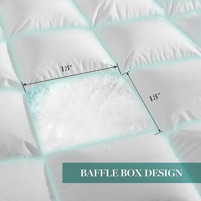 Martha Stewart Goose Feather Down Fiber Cotton Comforter Queen Size, Feather Duvet Insert Queen, Hotel Collection Hypoallergenic Comforter 58oz All Season Medium Warmth 90 x 90 Inch White