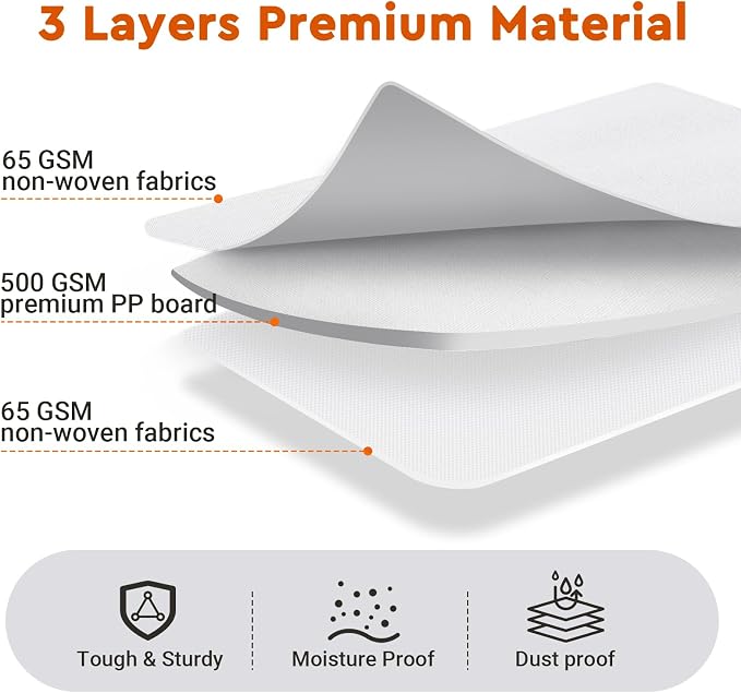 StorageTastic 4 Pack Bed Sheet Closet Organizers and Storage,Sturdy Foldable Storage Containers with Window and Label,Storage and Organization for Bedding Sheets,Duvet Covers,Blankets (White) - Image 3