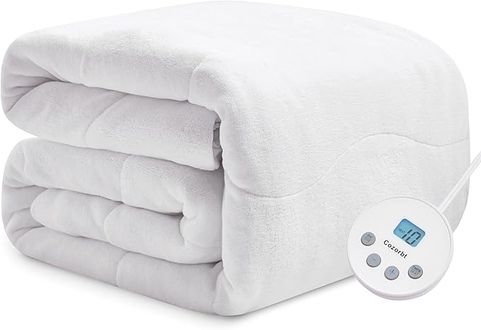 Heated Quilted Wave Mattress Pad,Full Size,Soft Bed Warmer,10 Heat Settings,1-12 Hours Auto-Off,Fast Heating,ETL Certified,Machine Washable,Fit Up to 18" Deep Pocket,54"x75"
