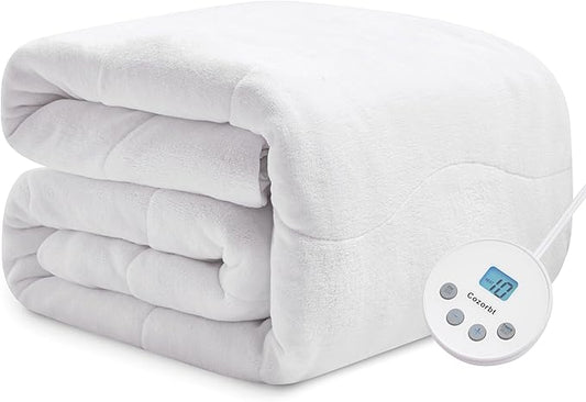 Heated Quilted Wave Mattress Pad,Full Size,Soft Bed Warmer,10 Heat Settings,1-12 Hours Auto-Off,Fast Heating,ETL Certified,Machine Washable,Fit Up to 18" Deep Pocket,54"x75"