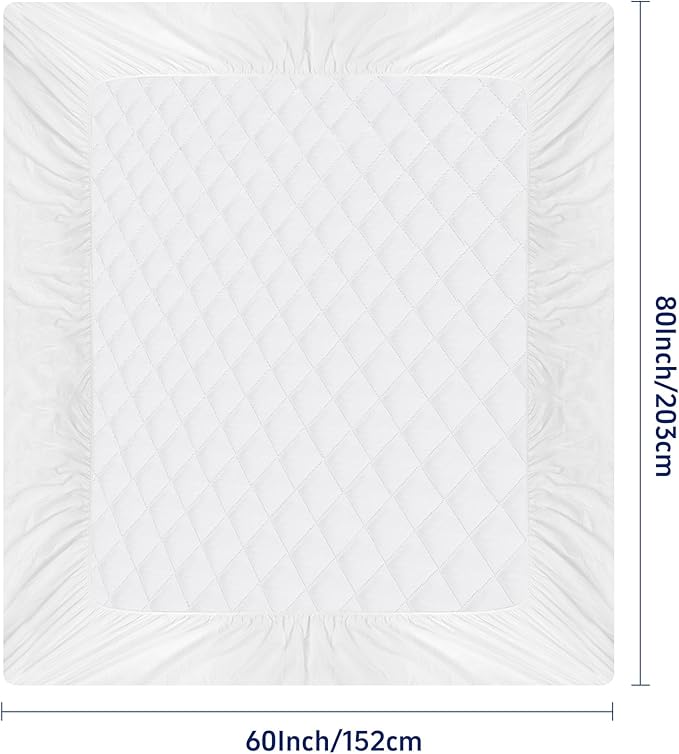 Mattress Cover, Waterproof Mattress Cover, Full-Size Ultra-Soft and Breathable, Machine Washable, Suitable for Home, Bedroom, and Hotel Use.(Green Queen)