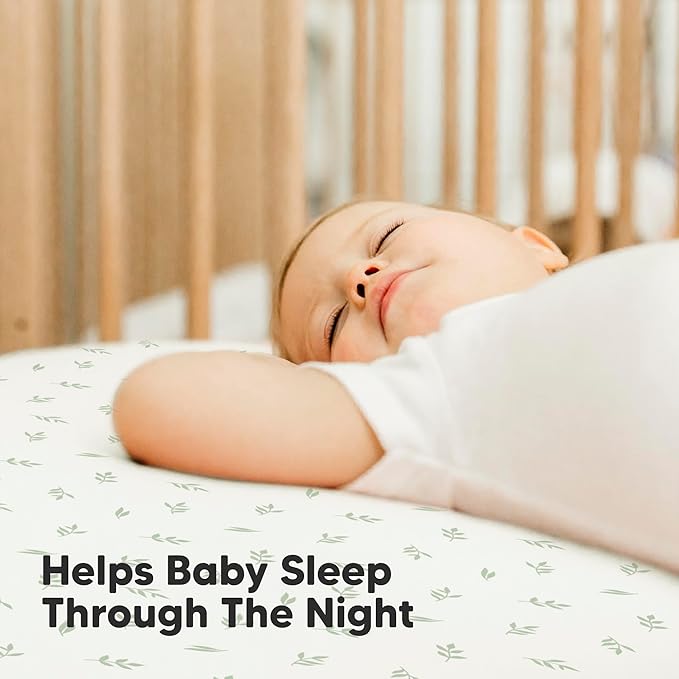 2-Pack Waterproof Baby Crib Sheets for Boys, Girls - 52x28 Viscose Derived from Bamboo Toddler Bed Sheet Neutral, Fitted Crib Mattress Protector Cover for Baby Bedding, Soft & Gentle (Herb)