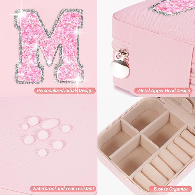Uygafly Travel Jewelry Case - Mothers Day Gift for Mom, Wife, Sister or Mother in Law | Pink - Image 4