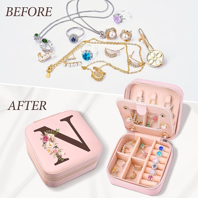 Inngeroo Personalized Gifts for Women, Mothers Day Mom Gifts Teacher Appreciation Gifts Travel Jewelry Case Box Organizer for Wife Daughter Aunt Friend Grandma… - Image 5