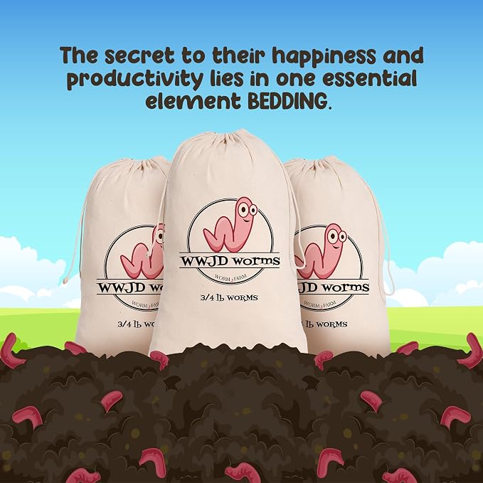 Red Wigglers Composting Worms - 3/4lb Red Worms for Composting - Use on Worm Castings for Plants, Garden, Worm Farm & Compost Starter, Easy to Manage - Image 2