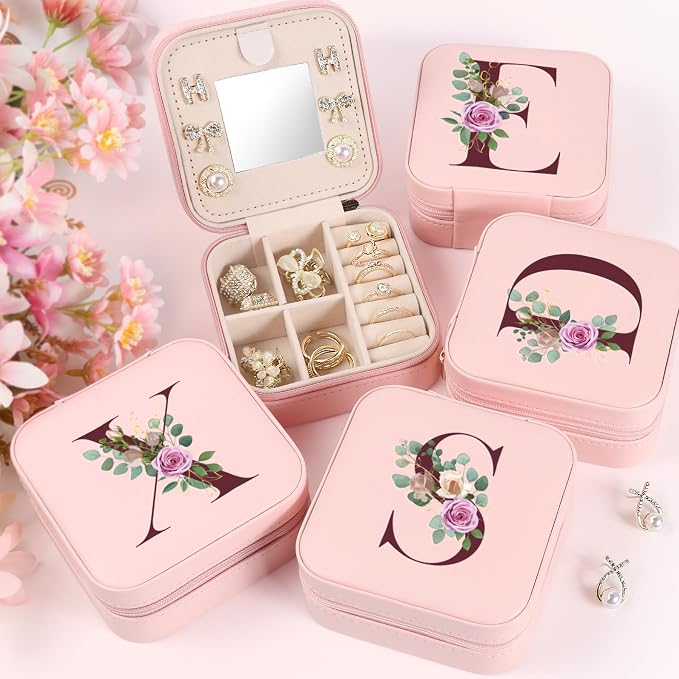 MFXIP Easter Basket Stuffers for Teens Essentials, Valentines Day Christmas Stocking Stuffers for Women Teen Girl Gifts Trendy Stuff Travel Jewelry Box Case Organizer Personalized Birthday Gifts - Image 6