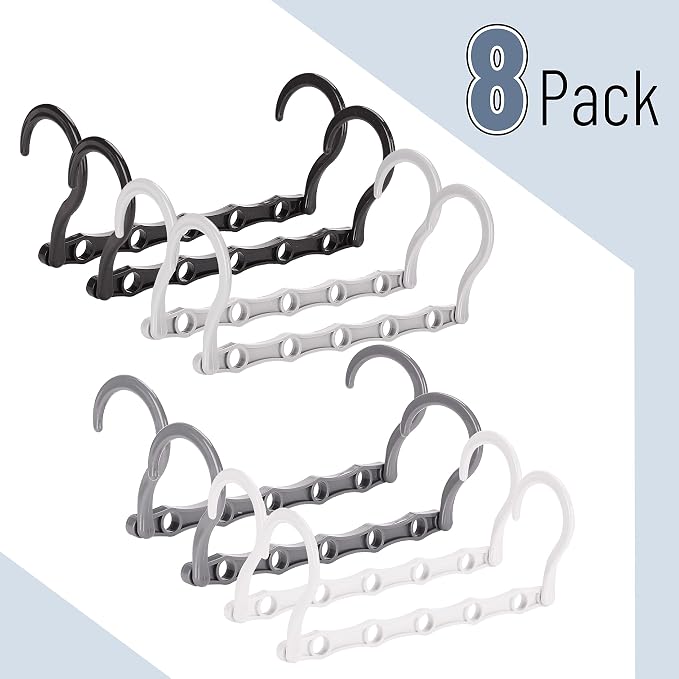 Mr. Pen Space Saving Hangers - 8 Pack Mixed Color Space Saver Shirt Hangers, Black, Gray, White - Image 2