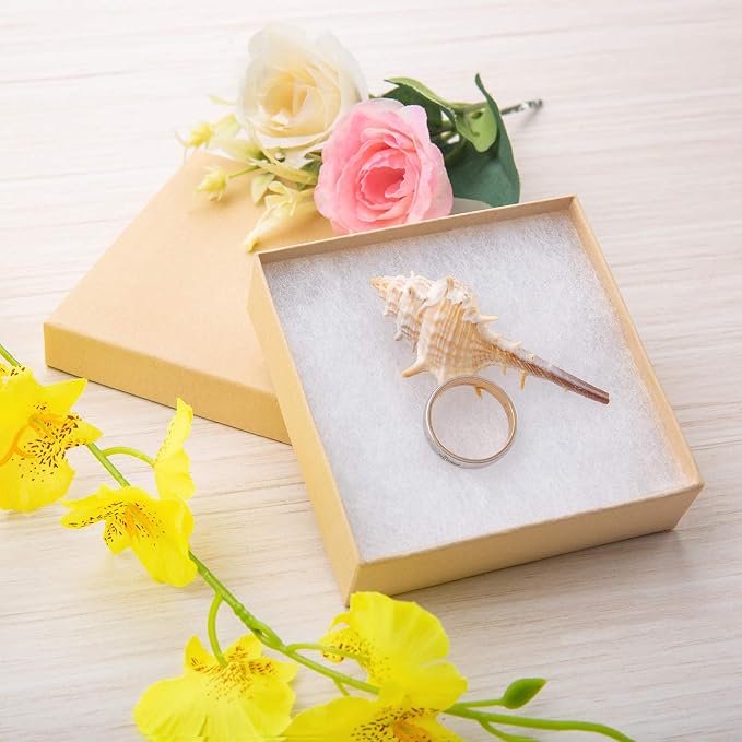 GEFTOL Jewelry Gift Boxes 96 Pack 3.5x3.5x1 Inch Cardboard Jewelry Boxes,Small Gift Boxes for Jewelry Earrings Necklaces Handmade Bangles Bracelets(Brown) - Image 6
