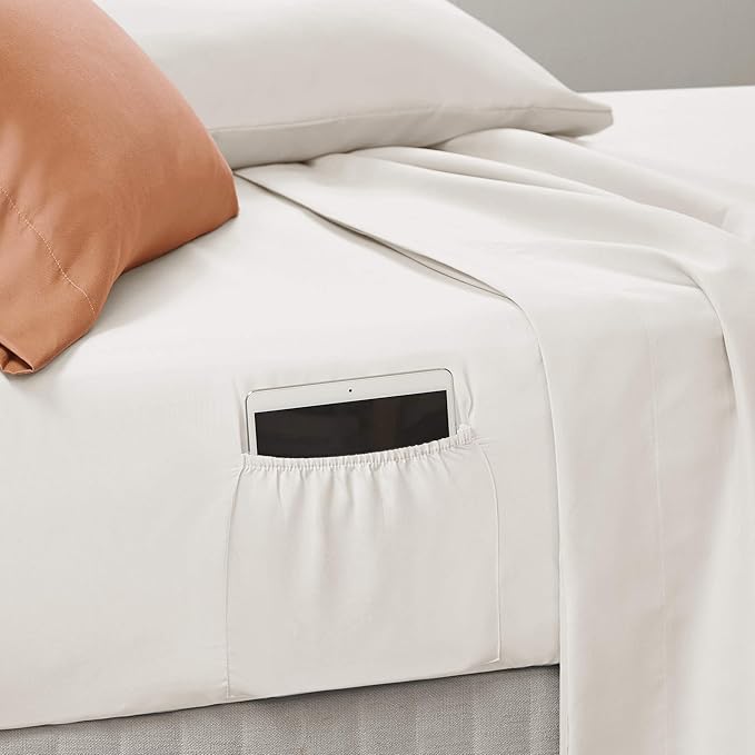 Comfort Spaces Bed in A Bag - Trendy Casual Design Cozy Comforter with Complete Sheet Set with Side Pocket, All Season Cover, Matching Shams, Queen(90"x90"), Gloria, Damask Coral 9 Piece