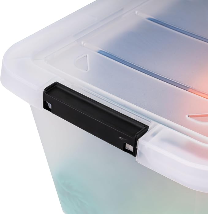 IRIS USA 6-Pack Clip Box with Latching Lids, 13 Quart Craft Storage Bins, Art & Writing Supply Containers for Home, Office & Classroom Organization - Image 6
