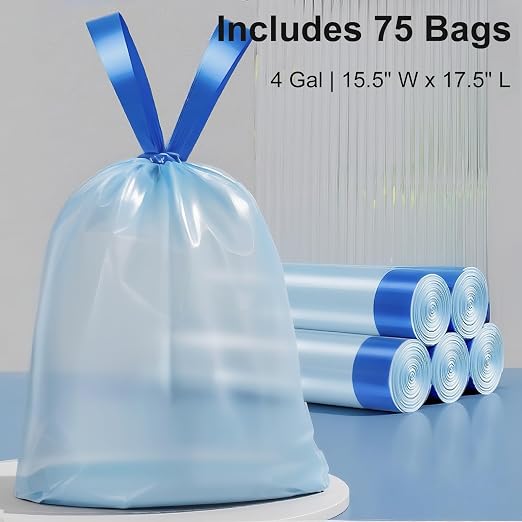 2.3 Gallon Slim Small Bathroom Trash Can with Lid, White Dog Proof Garbage Can with Air-Press Bag Expander & Removable Bucket, Narrow Bathroom Waste Basket for Bedroom, Office, Dorm - Image 8