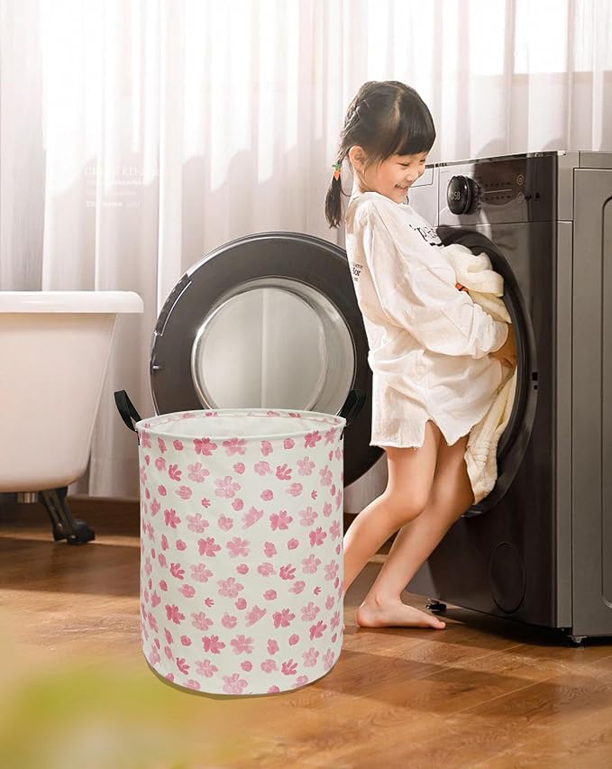 Collapsible Kids Laundry Basket Clothes Hamper, Foldable Storage Organizer Bin, Toy Clothes Storage with Handles for Boys Girls Bedroom, Room Decor - Image 4