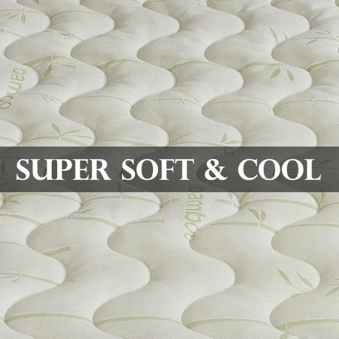 Waterproof Jacquard and Viscose derived from Bamboo, Blend Fitted Topper, Cal King Mattress Pad by Royal Hotel