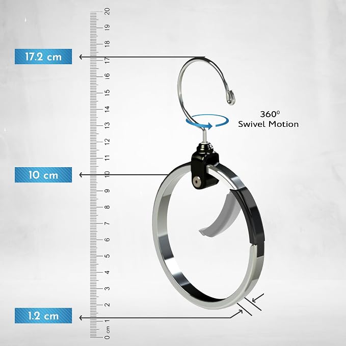 Rolly Hanger® Closet Space Saver – Premium Rotating Aluminum Organizer for Belts, Ties, Hats & Handbags – Heavy Duty 360° Swivel – Declutter & Maximize Storage (3 Pack) - Image 7