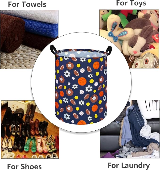MAIZMZ Kids Hamper Storage Bins Organizer Toy Box Laundry Basket Large Canvas Collapsible Chest for Home/Dorm/Kitchen/Pet/Office/Closet/Shelf/Gift Baskets - Image 6