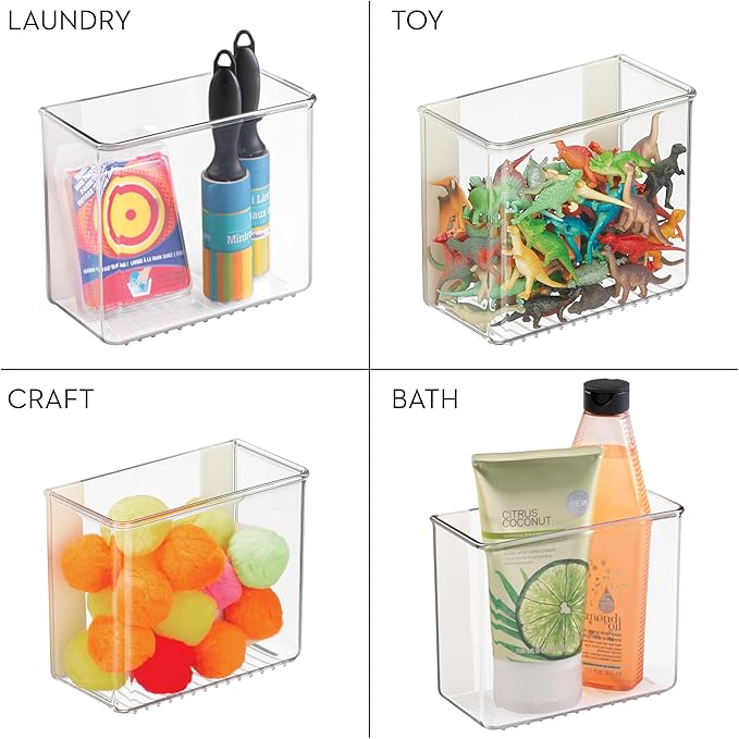 iDesign Adhesive Organizer Bin - Damage-Free Hanging for Kitchen, Bathroom, or Office - Clear - Image 5