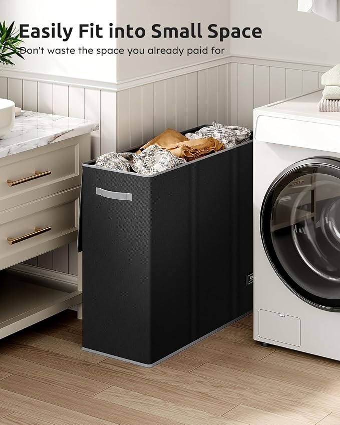 SOLEDI 180L Laundry Hamper 3 Section, Extra Large Laundry Hamper with Lid, Dirty Clothes Hamper with Sturdy Handle, Large Laundry Basket Organizer for Laundry Room, Bedroom, Hampers for Laundry - Image 7