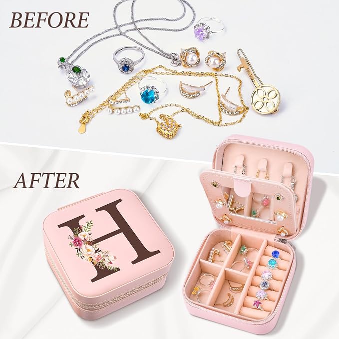 Inngeroo Sister Gifts for Girls, Travel Jewelry Case Box Organizer Personalized Christmas Gifts for Sister Wife Women, Birthday Gift for Elder Sister Big Sister Little Sister - Image 5