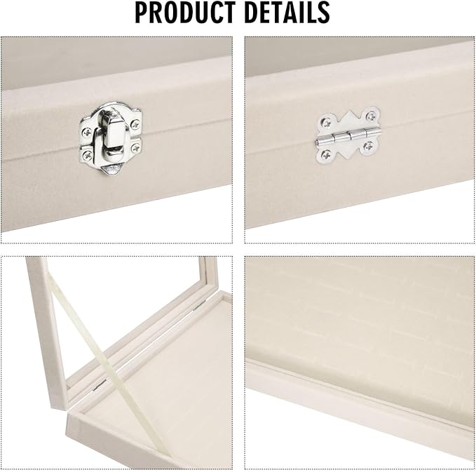 Vicoter Rings Organizer Tray 100 Slot Velvet Ring Earring Storage Box TranSparent Cover Jewelry Store Ring Display Box Jewelry Display Cabinet for Girl Wife Mother - Image 4