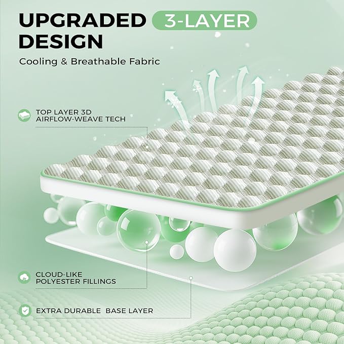 Tokokimo Premium Cooling 100% Waterproof Mattress Protector Queen Size, Breathable Washable 3D Air Fabric, Soft Noiseless Deep Pocket 8''-16'', Ideal for Hot Sleepers