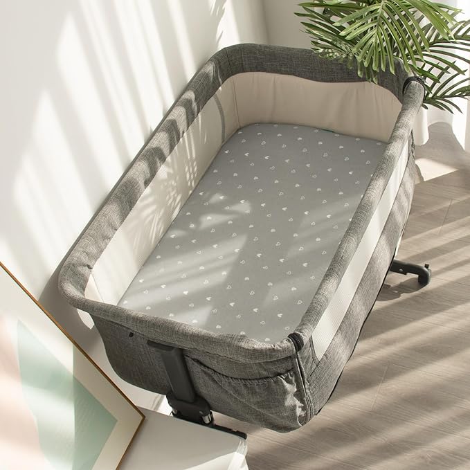 Bassinet Mattress Pad 33" x 20" x 1”, Fits Baby Delight, Jimglo, BCOL, BabyBond YADAQE, Koolerthings and Angelbliss Bassinet, Waterproof Lining Breathable Soft, Baby Foam with Removable Zippered Cover