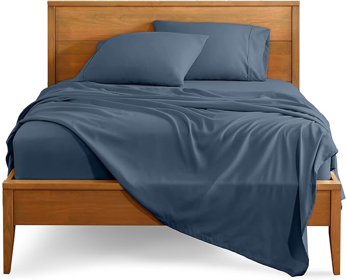 Bare Home Twin XL Sheet Set - 1800 Ultra-Soft Microfiber Twin Extra Long Bed Sheets - Double Brushed - Deep Pockets - Easy Fit - 3 Piece Set - Bedding Sheets & Pillowcases (Twin XL, Bering Sea)