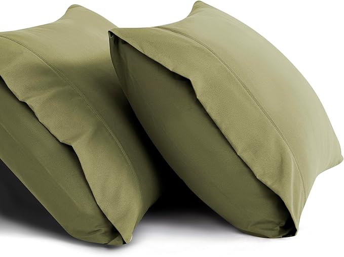 Sweet Home Collection 7 Piece Comforter Set Bag Solid Color All Season Soft Down Alternative Blanket & Luxurious Microfiber Bed Sheets, Sage, Full
