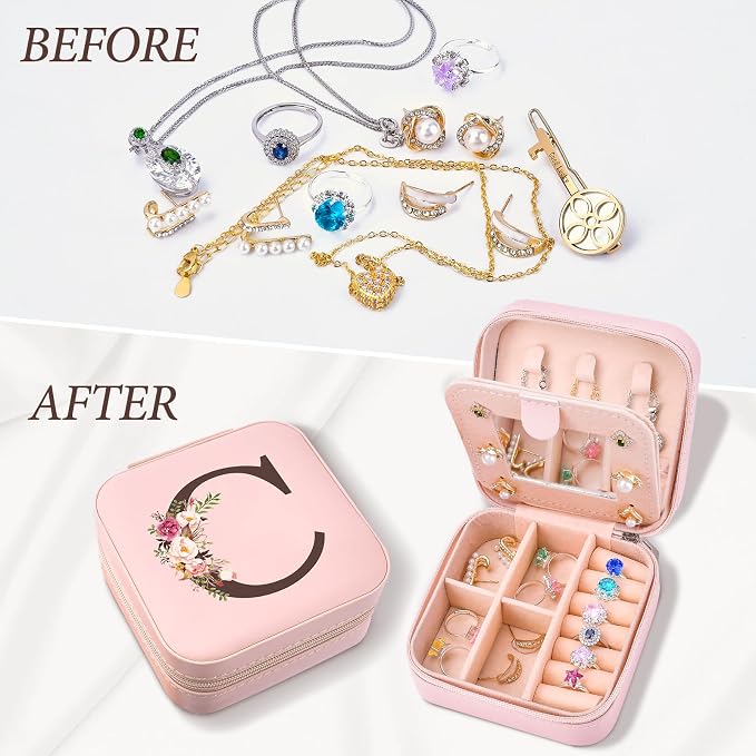 Preppy Travel Easter Basket Stuffers for Teen Girls, Travel Jewelry Box Personalized Birthday Gifts for Women, Fashion Travel Essentials Trendy Stuff - Image 5