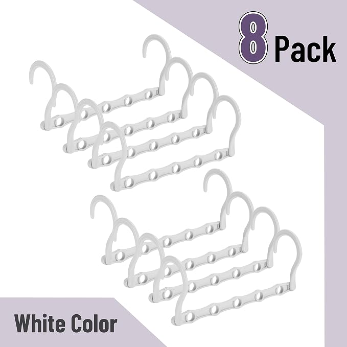 Mr. Pen Space Saving Hangers - 8 Pack White Space Saver Shirt Hangers, Clothes Organizer - Image 2
