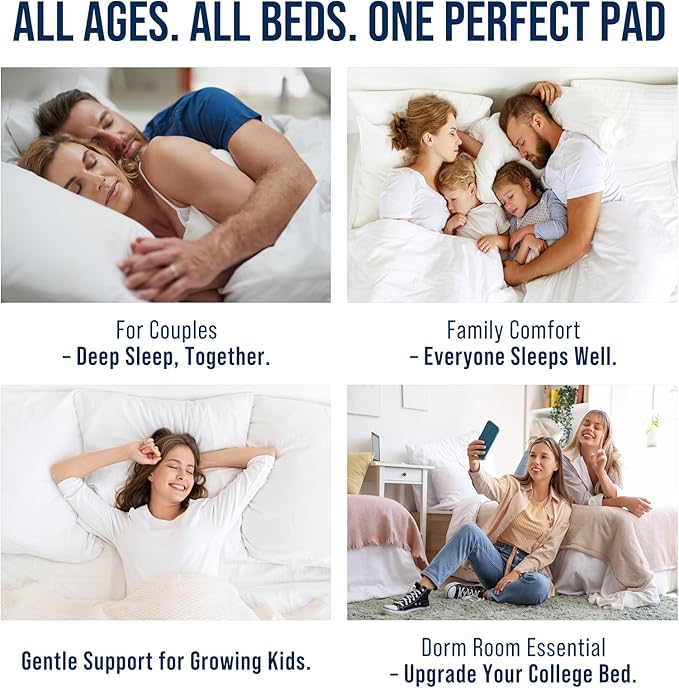 OLANLY Twin XL Quilted Fitted Mattress Pad, Elastic Fitted Mattress Topper, Cooling Soft Mattress Cover Stretches up to 21 Inches Deep, Machine Washable Mattress Protector (39x80 inch, Beige)