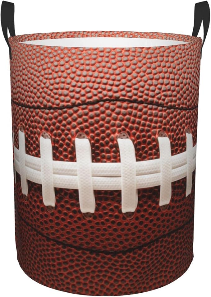 Laundry Basket Room Decor,Round Laundry Hamper Waterproof Dirty Clothes Hamper Collapsible Laundry Baskets With Handles,Toy/Clothes Storage Basket For Home Dorm Bathroom Decor by AmazerPad