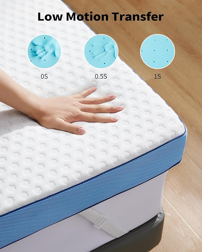 PERLECARE 3 Inch Firm Mattress Topper Twin XL, Cooling Gel-Infused & Bamboo Charcoal Memory Foam Bed Topper for Pressure Relief, High-Density Mattress Pad with Removable Cover, CertiPUR-US Certified