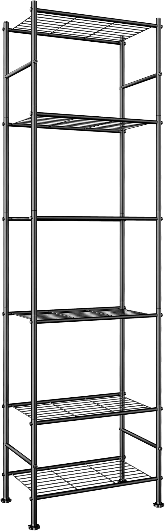 Abiglifty Storage Shelves, 6-Tier Metal Shelving, Closet Shelves with Adjustable Leveling Feet, Shelf Organizer for Kitchen, Pantry, Laundry by ABIGLIFTY