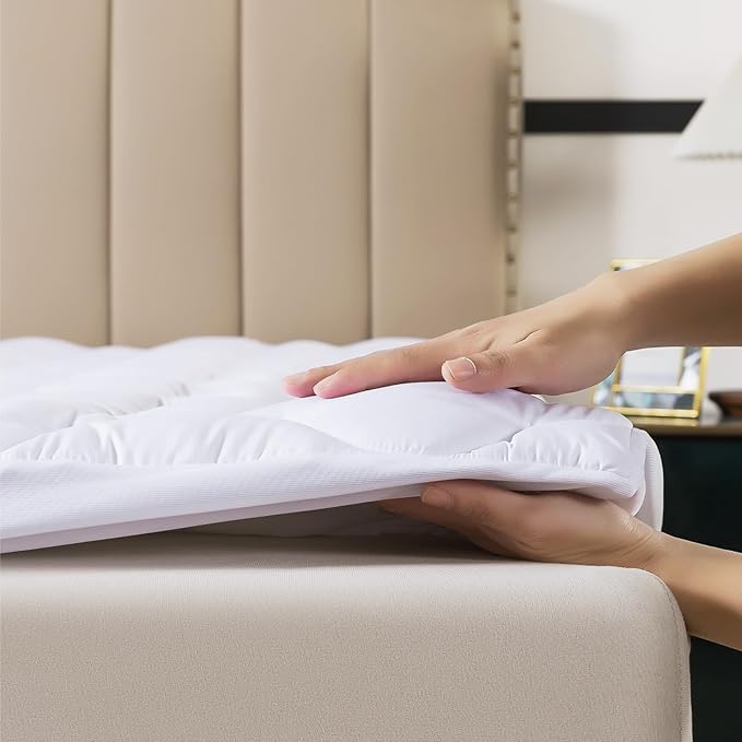 WhatsBedding Twin Mattress Pad,Fitted Twin Mattress Protector Soft with Deep Pocket 6"-18",Depth Breathable,Mattress Cover