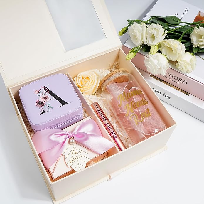 AYGXU Travel Jewelry Box for Women and Girls - Small Case With Initial A-Z - Teacher Gifts - Image 3