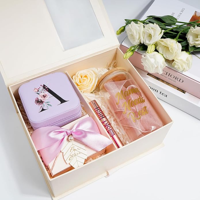 AYGXU Travel Jewelry Box for Women and Girls - Small Case With Initial A-Z - Teacher Gifts - Image 3