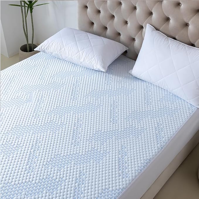 Nano-Cooling Fiber Mattress Protector Twin XL Size (39" x 80") 100% Waterproof, Cooling Experience Unrivaled Comfort Perfect for Every Family