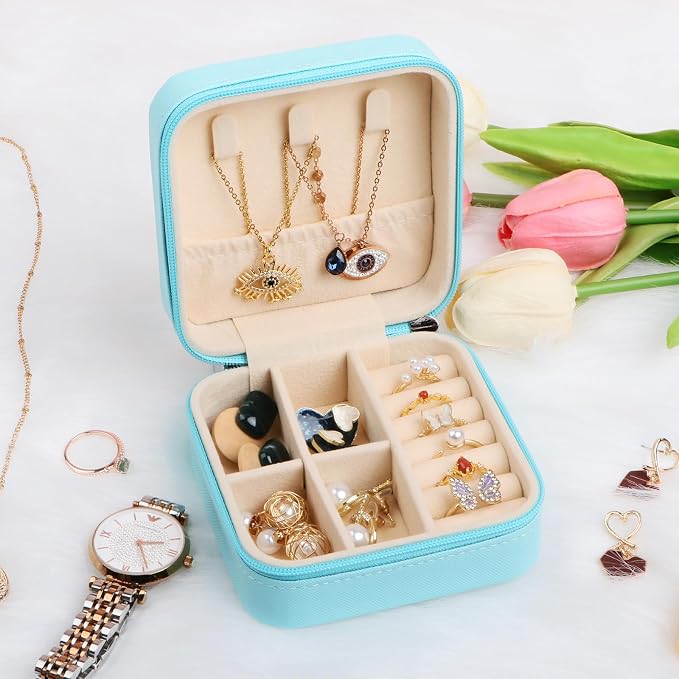 17Dec 3-Pack Small Travel Jewelry Case Organizer,Mini Travel Essentials for Women,Bridesmaid Gifts Birthday Gifts for Women,Small Jewelry Box for Girls 8-12 - Image 8