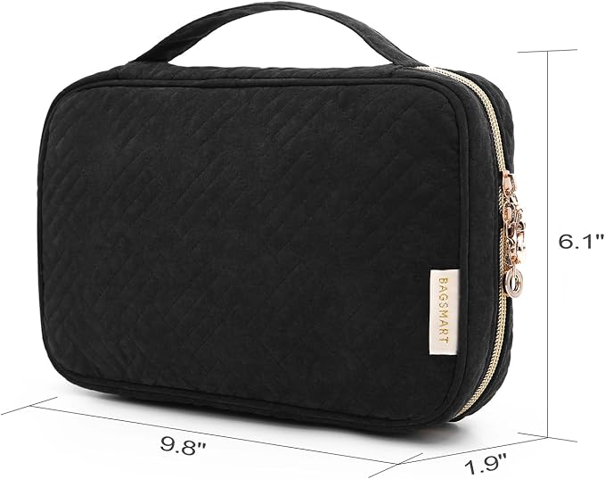 BAGSMART Jewelry Organizer Bag Travel Jewelry Storage Cases for Necklace, Earrings, Rings, Bracelet, Black - Image 7