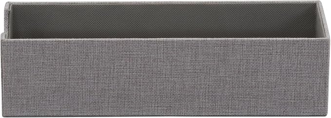 Household Essentials Grey 725-1 Deep Drawer Organizer Box for Storage | 12 in x 4 in x 3.13, Silver - Image 10
