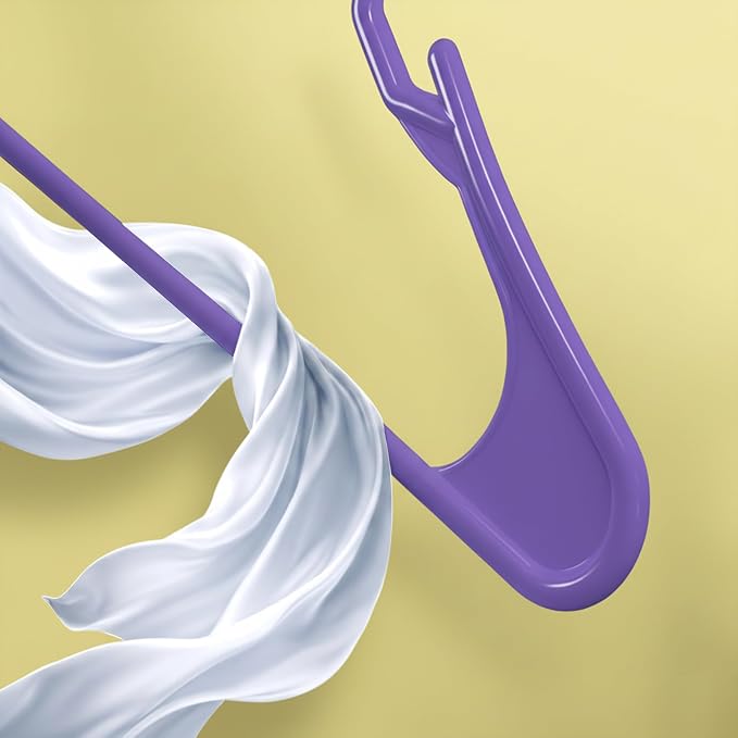 Utopia Home Plastic Hangers 30 Pack - Perfect Space Saving Clothes Hanger - Durable and Strong - Perfect Closet Organizers with Shoulder Grooves (Purple) - Image 6