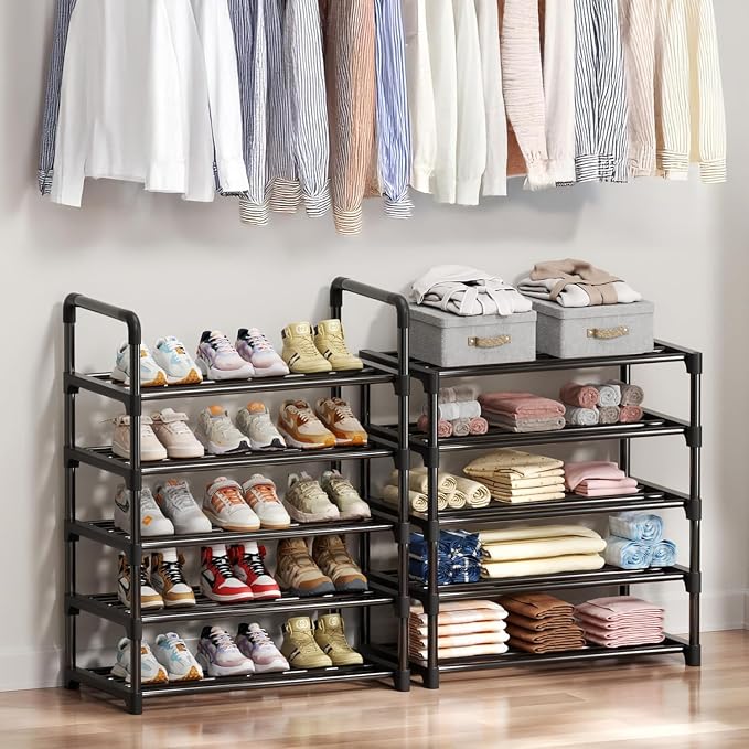 Shoe Rack, 10 Tier Shoe Storage Organizer,Fit 30-35 Pairs Shoes,Metal Tall Shoe Shelf for Closet,Entryway, Hallway,Garage,Bedroom,Cloakroom - Image 2