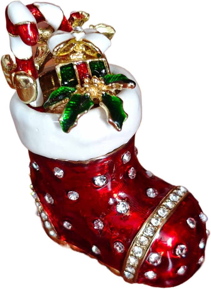 Christmas Jewelry Box with Rhinestone Decoration(Boot) by XinZhiRun