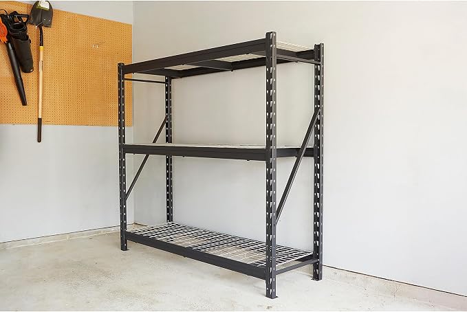 Ironton Industrial Shelving Rack, 3 Storage Shelves Steel Construction 3-Tier Rack with 2000-Lb Load Capacity Per Shelf, Garage Storage Rack - Image 2