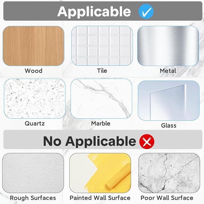 14 Pack Shower Caddy Adhesive Replacement, Transparent Strong Adhesive Hooks, No Drilling, Waterproof Wall Hooks for Shower Caddy, Bathroom Storage Shelves and Kitchen Racks - Image 6