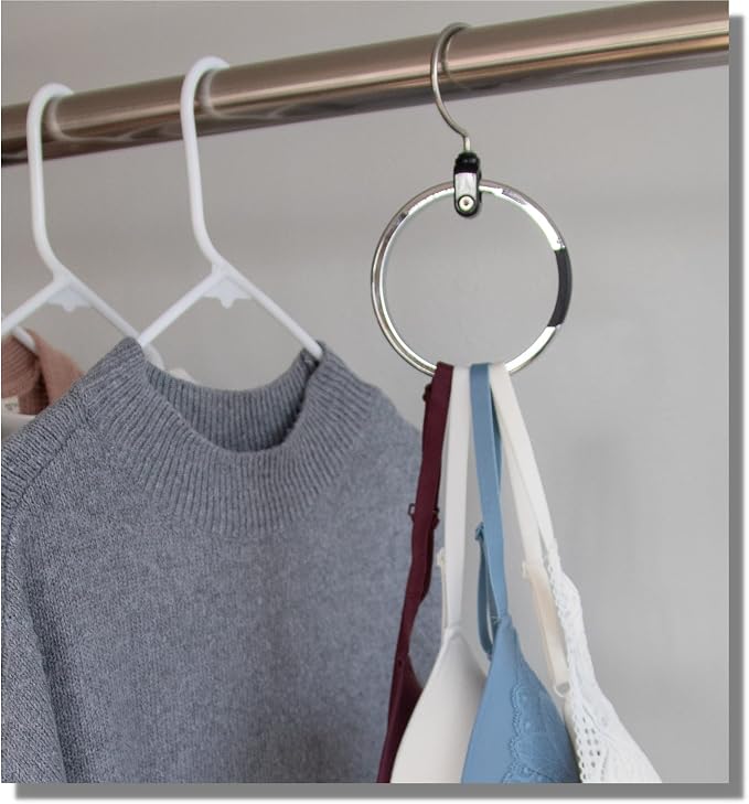 Rolly Hanger® Closet Space Saver – Premium Rotating Aluminum Organizer for Belts, Ties, Hats & Handbags – Heavy Duty 360° Swivel – Declutter & Maximize Storage (1 Pack) - Image 15