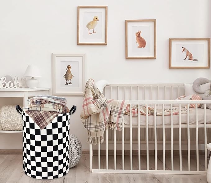 HIYAGON Boys Laundry Basket hamper Kids Hamper Car Toy Organizer Bins for Room Decor,Gift Basket for Bedroom(Racing Flag) - Image 6
