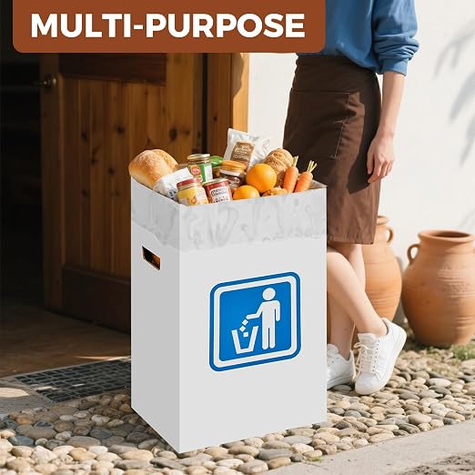 13 Gallon Cardboard Trash cans for Events (Pack of 10)， with 20 Liners Included，Be applicableOutdoor Events pop up Trash cans for Parties，Reusable Portable Garbage Can，in-Home Recycling Bins - Image 7