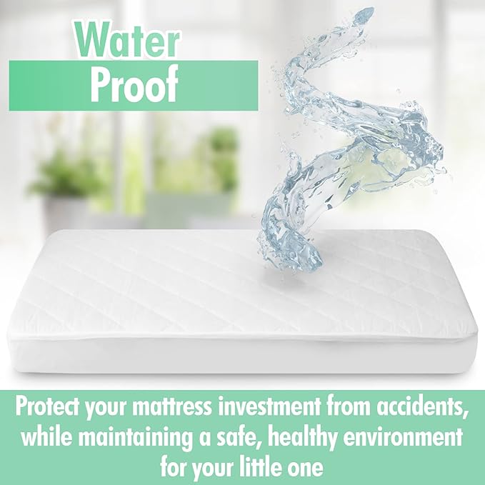 GOTS Certified Organic Cotton Waterproof Crib Mattress Protector